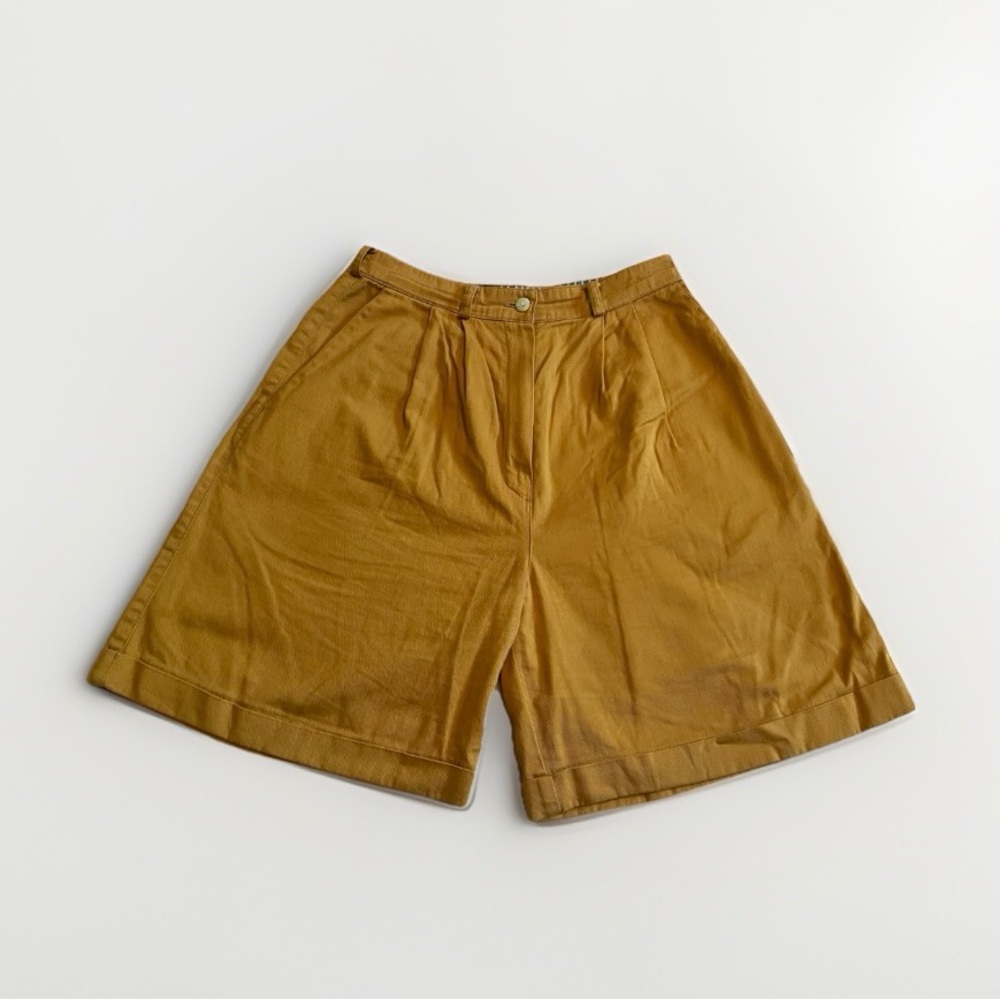 VTG Abercrombie & Fitch 90's Super Hi-Rise Goldenrod Orange Shorts Sz 10 Twee